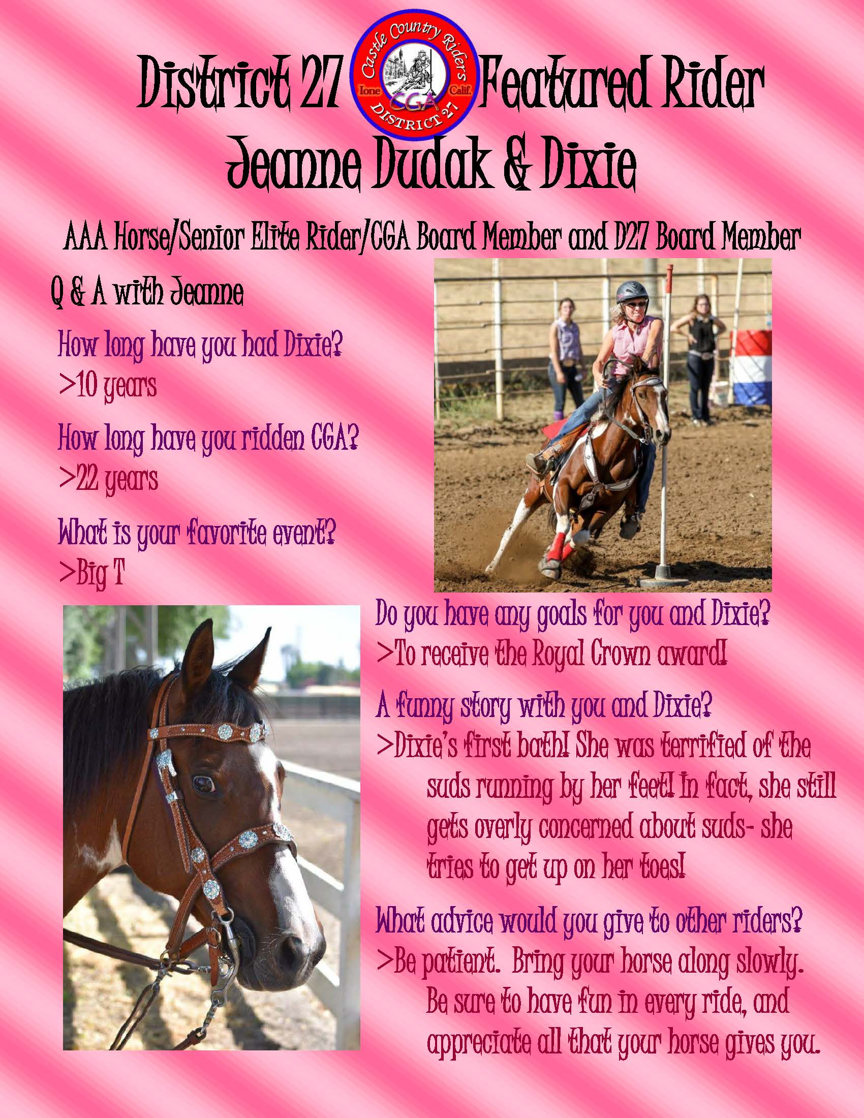 Jeanne Dudak and Dixie